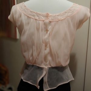 Sweet vintage 1940's sheer blouse